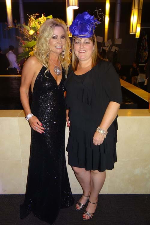 Celebrity Celeste Billinge with Designer Andrea Agosta